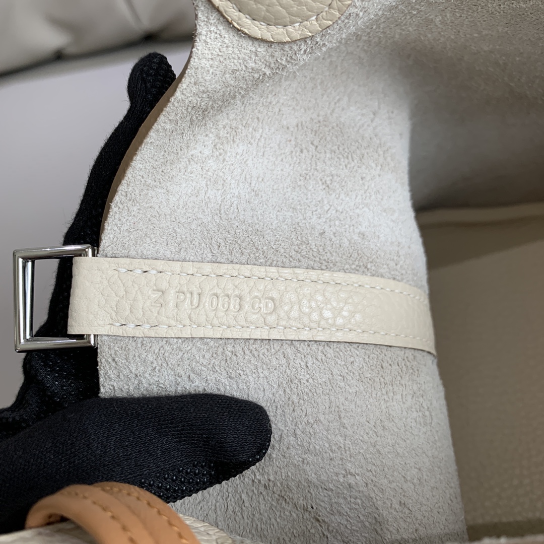 에르메스 피코탄 락18 화이트 은장 끌레망스 가죽